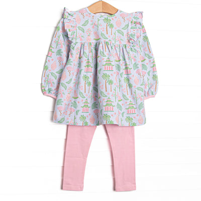East Wind Luck Long Sleeve Legging Set, Green