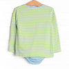 Noah Diaper Set, Blue and Light Green Stripe