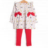 Down South Days Side Tie Legging Set, Red