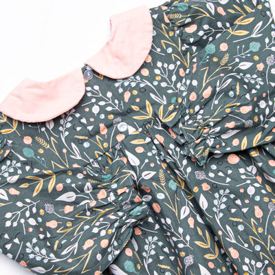 Jana Long Sleeve Bubble, Sage Floral