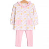 Hay Bale Hens Pocket Legging Set, Pink