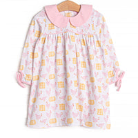 Hay Bale Hens Dress, Pink