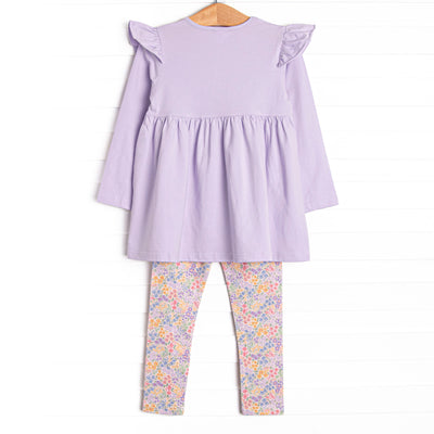 Island Blooms Legging Set, Purple