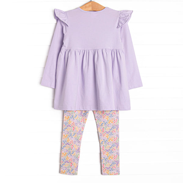 Island Blooms Legging Set, Purple