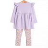 Island Blooms Legging Set, Purple