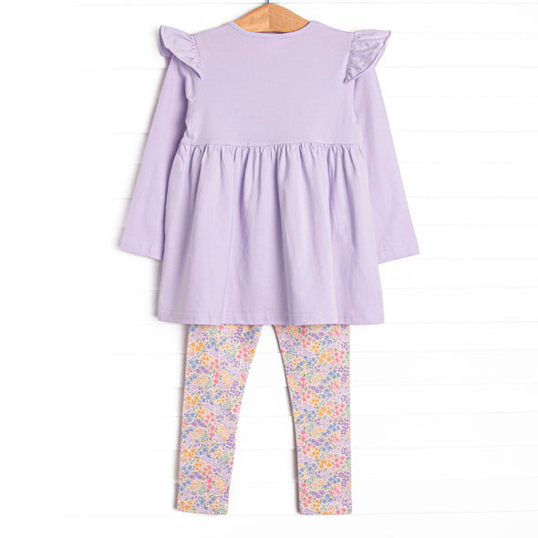 Island Blooms Legging Set, Purple