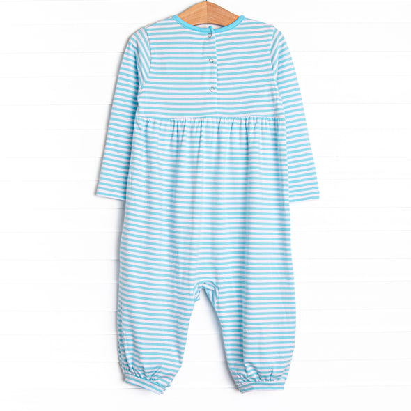 Charles Romper, Aqua Stripe