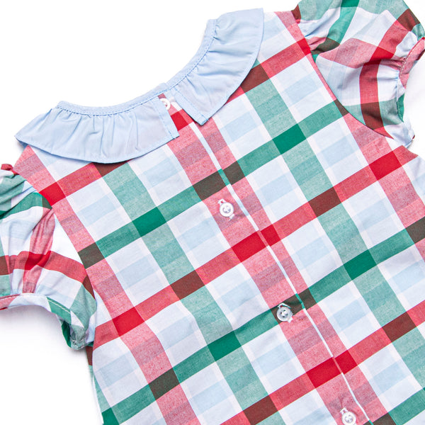 Fallon Diaper Set, Blue Plaid