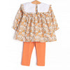 Forest Floor Florals Legging Set, Orange