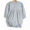 Prim Petals Smocked Bubble, Blue
