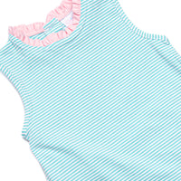 Grace Pocket Dress, Light Pink and Mint Stripe