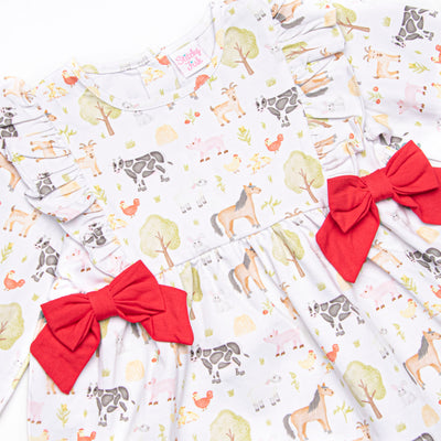 Down South Days Side Tie Bloomer Set, Red