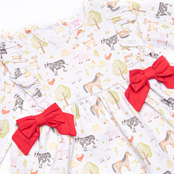 Down South Days Side Tie Bloomer Set, Red