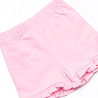 Bonnie Ruffle Short Set, Pink Stripe