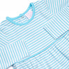 Charles Romper, Aqua Stripe