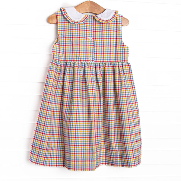 Everyday Alphabet Smocked Dress, Red