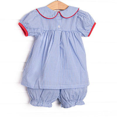 Making the Grade Applique Bloomer Set, Blue