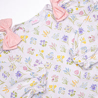 Vintage Vines Long Sleeve Bloomer Set, Pink