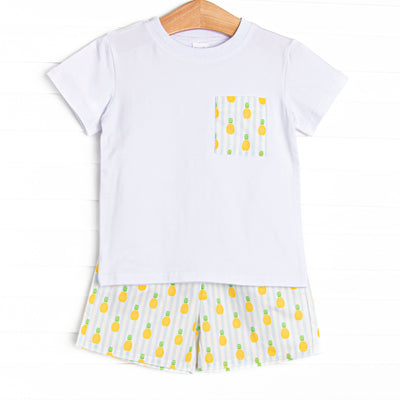 Tropic Like it's Hot Short Set, Blue