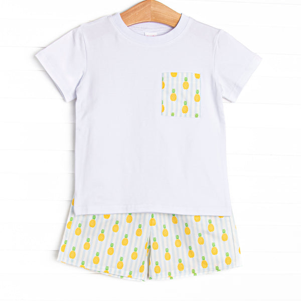 Tropic Like it's Hot Short Set, Blue