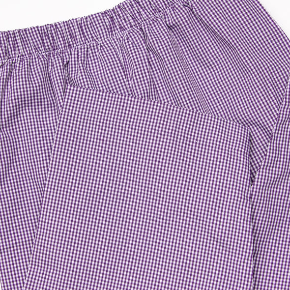 Mardi Gras Jester Smocked Pant Set, Purple