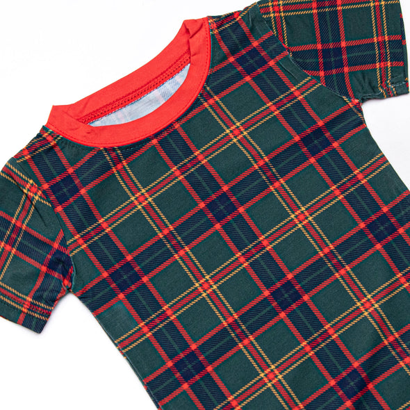 Tartan Traditions Bamboo Pajama Short Sleeve Set, Green