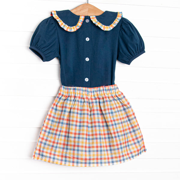 Cortland Class Applique Skirt Set, Blue