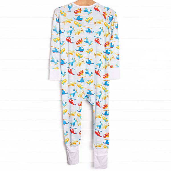 Skytime Snooze Bamboo Zippy Pajama, Blue