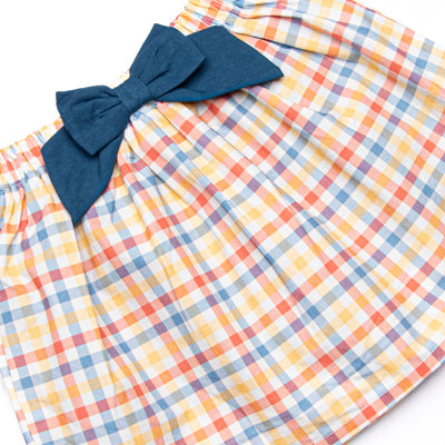 Cortland Class Applique Skirt Set, Blue