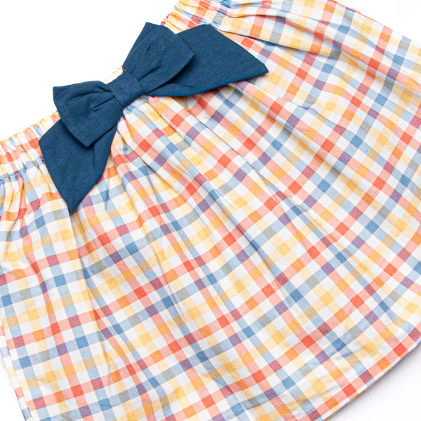 Cortland Class Applique Skirt Set, Blue