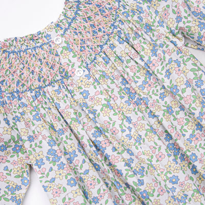 Primary Pastels Smocked Bubble, Pink