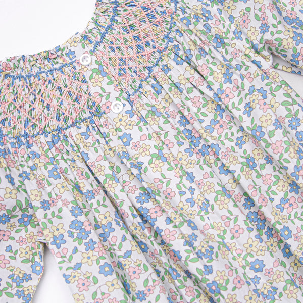 Primary Pastels Smocked Bubble, Pink