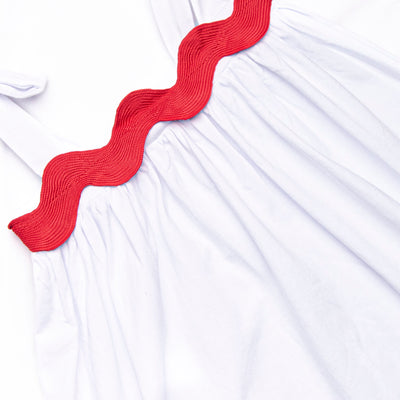 Ric Rac Ready Applique Dress, White