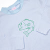 Clear Lake Catch Applique Pant Set, Blue