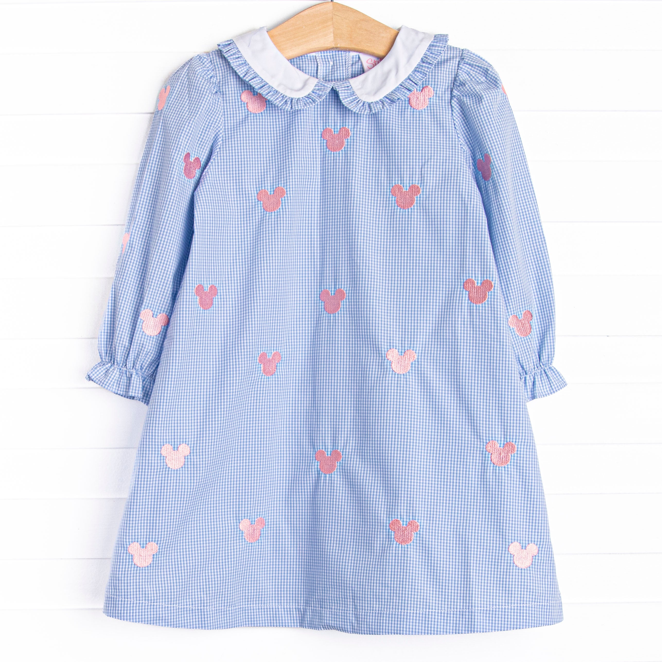 looms stitch embroidered wool navy dress Stitch Embroidered Wool Collection