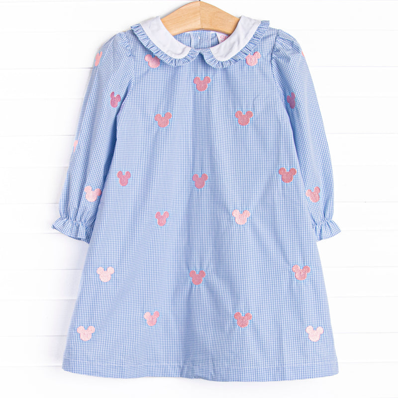Girl's Oh Toodles Embroidered Long Sleeve Dress in Blue size 5 | Stitchy Fish Girl's Oh Toodles Embroidered Long Sleeve Dress in Blue size 5 | Stitchy Fish