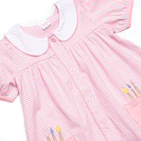Prep and Paint Applique Pocket Dress, Pink