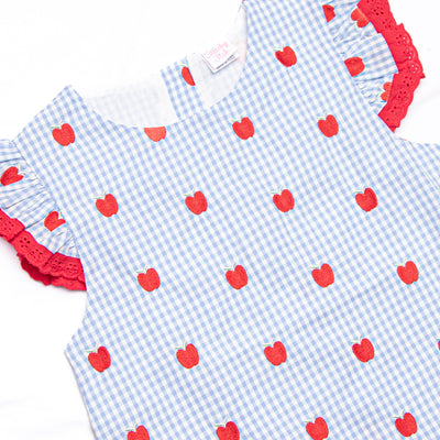 Grade School Gala Embroidered Dress, Blue