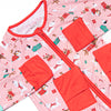 Pups and Presents Bamboo Zippy Pajama, Pink