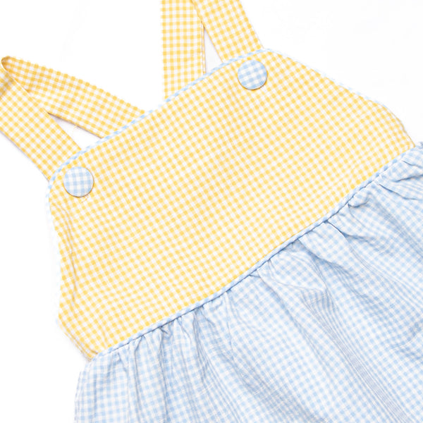 Pineapple Paradise Applique Ruffle Short Set, Blue