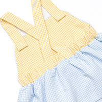 Pineapple Paradise Applique Skirted Bubble, Blue