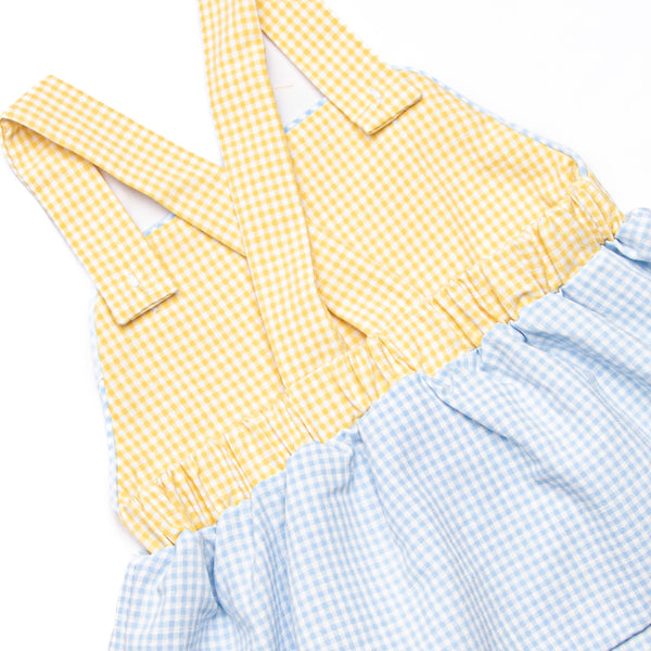 Pineapple Paradise Applique Skirted Bubble, Blue
