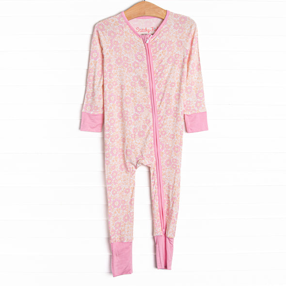 Marigold Meadow Bamboo Zippy Pajama, Pink