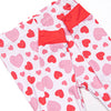 Bubbly Hearts Bamboo Pajama Set, Red