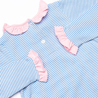 Shake Your Tail Feathers Applique Ruffle Bubble, Blue