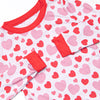 Bubbly Hearts Bamboo Pajama Set, Red