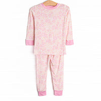 Marigold Meadow Bamboo Pajama Set, Pink