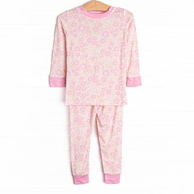 Marigold Meadow Bamboo Pajama Set, Pink