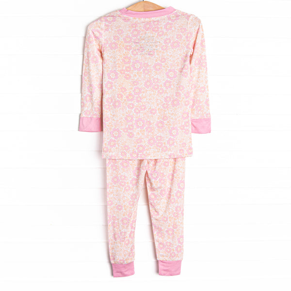 Marigold Meadow Bamboo Pajama Set, Pink
