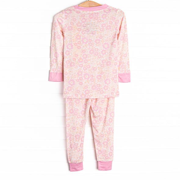 Marigold Meadow Bamboo Pajama Set, Pink